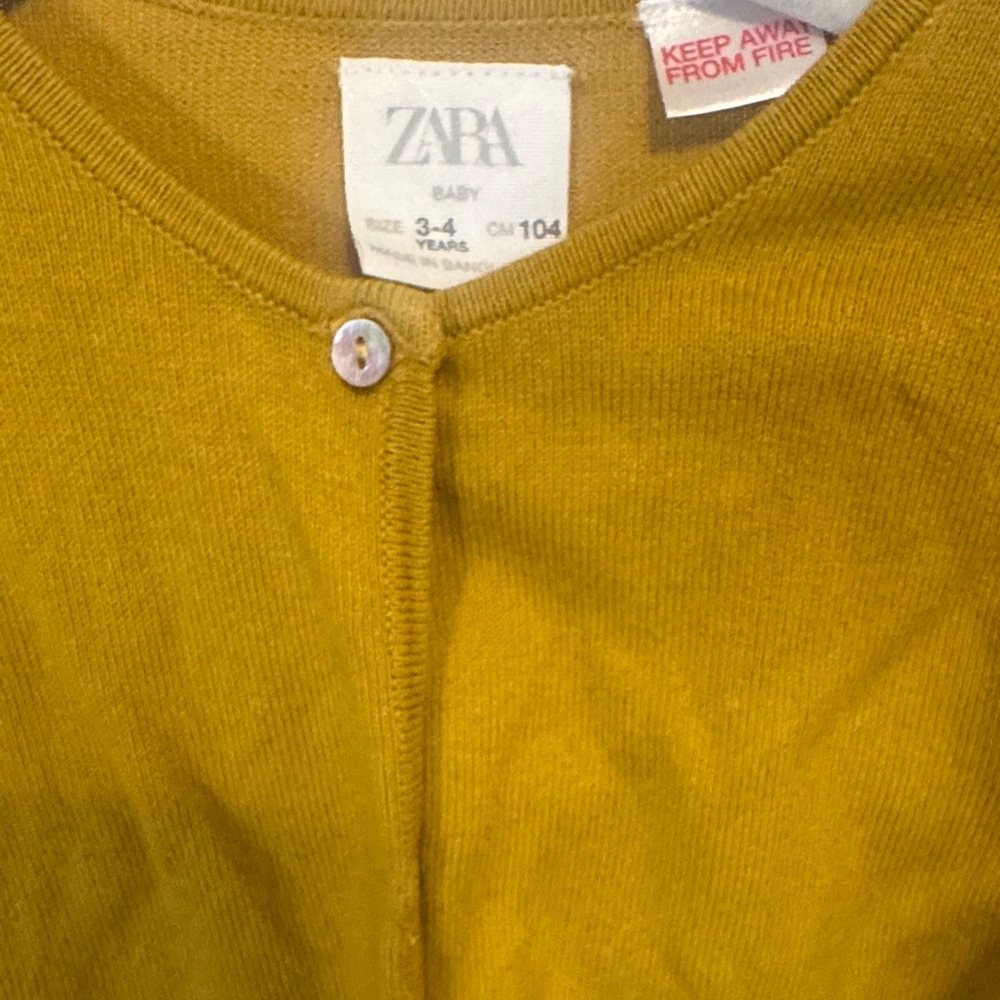 Zara Golden Yellow Knit Sweater - Picture 2 of 2